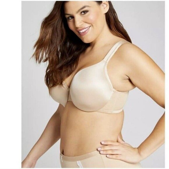 Lane Bryant Cacique Womens Bra Smooth Satin Full Coverage U/W Cafe Mocha 38D - Picture 4 of 8